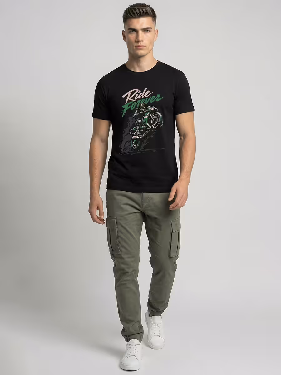 Ride Forever Bike T-Shirt For Men - Half Sleeve 5