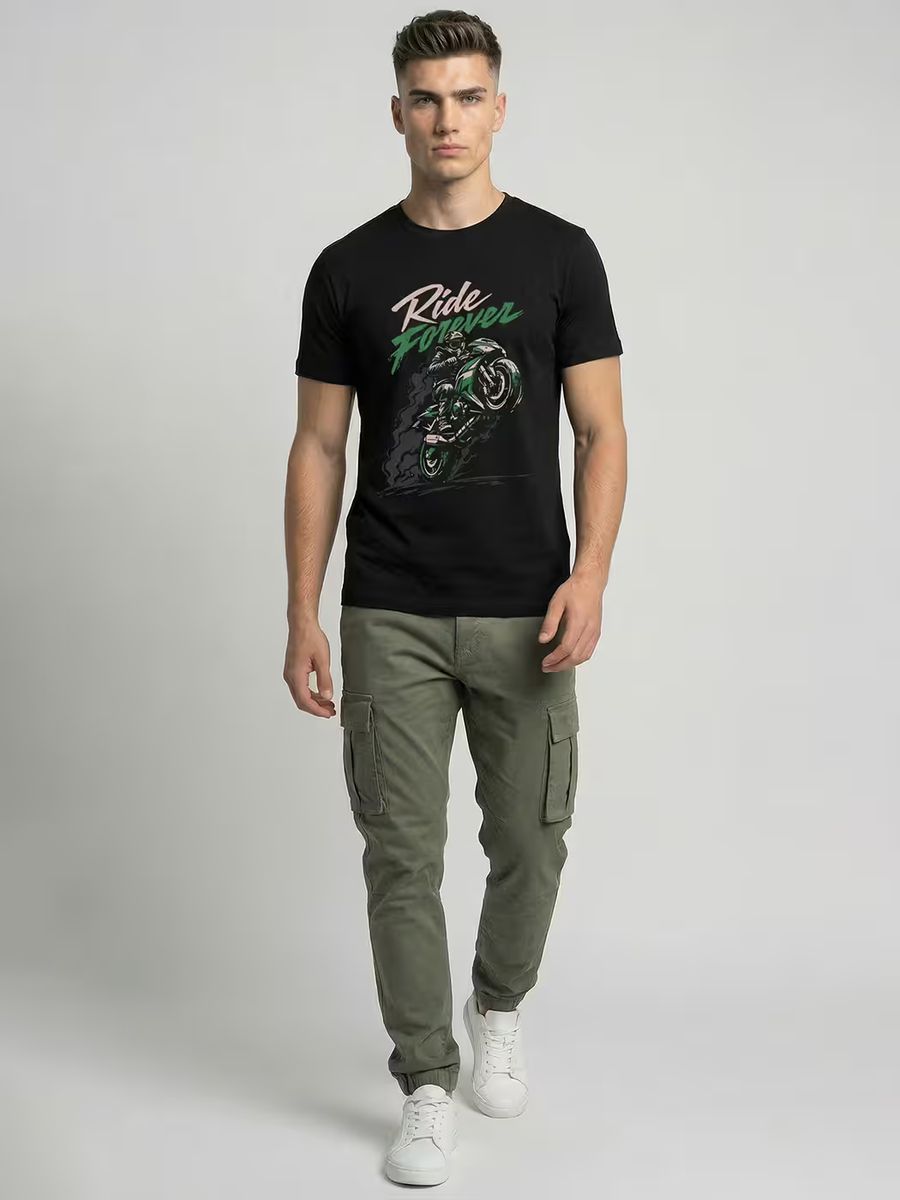 Ride Forever Bike T-Shirt For Men - Half Sleeve - alternate view 5