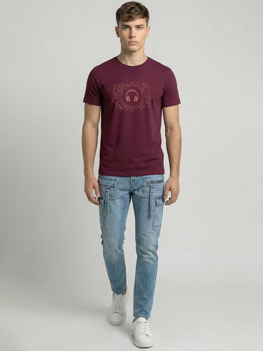 Music Soul T-Shirt For Men - Half Sleeve - alternate view 5