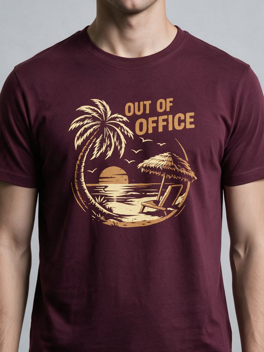 Out Of Office T-Shirt For Men - Half Sleeve - alternate view 5