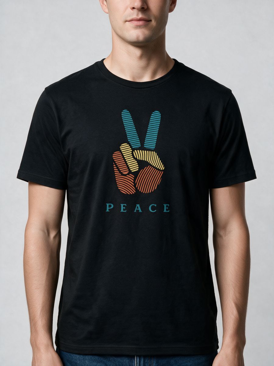 Peace Code T-Shirt For Men - Half Sleeve - alternate view 5