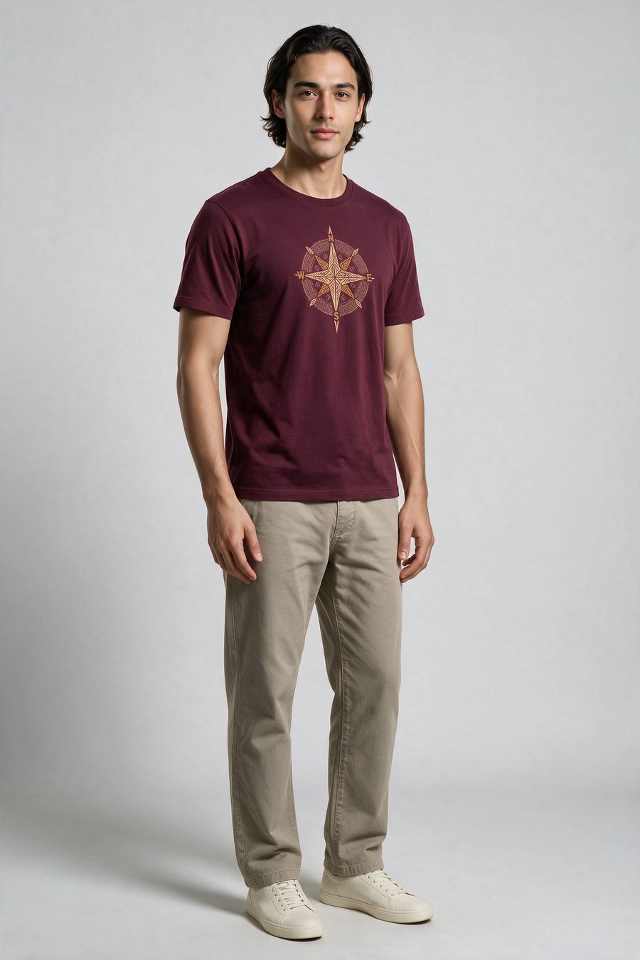 Compass Graphic Printed T-Shirt For Men - Half Sleeve - alternate view 6
