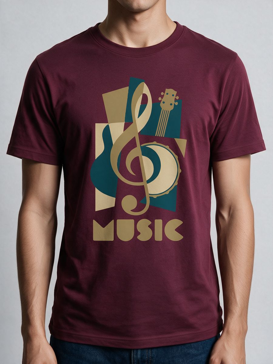 Music Treble T-Shirt For Men - Half Sleeve - alternate view 5