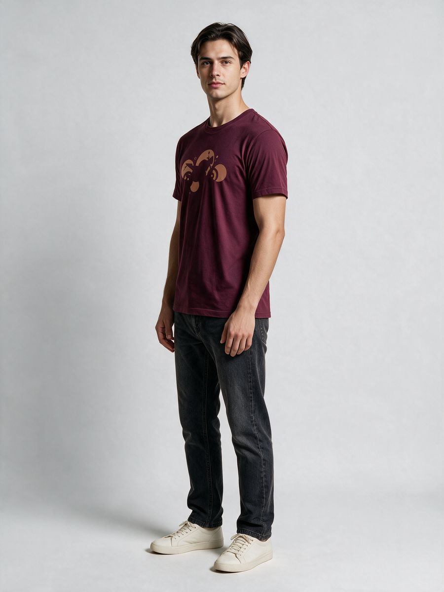 Abstract Bike T-Shirt For Men - Half Sleeve - alternate view 4