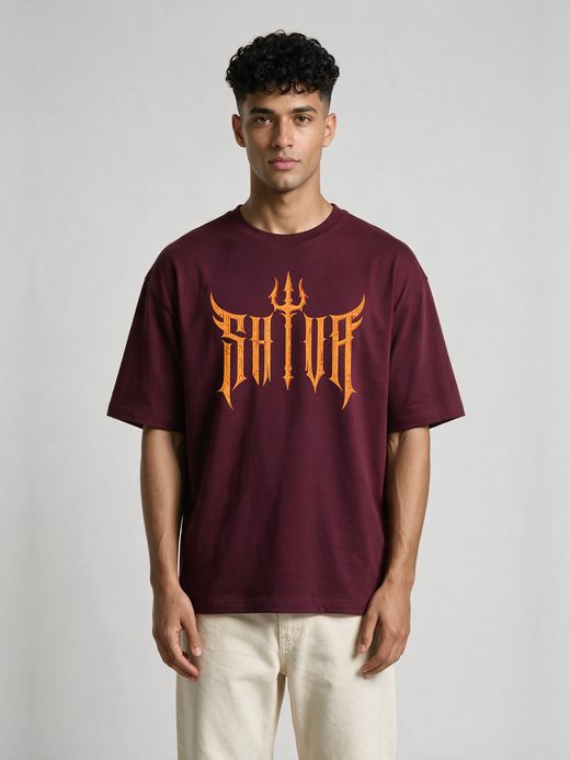 Shiva Trishul Streetwear Oversized T-Shirt