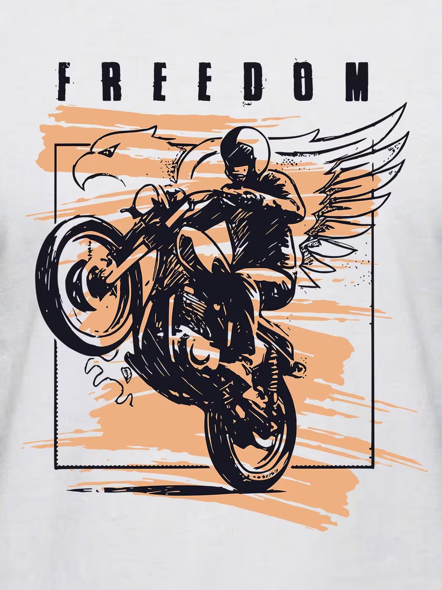 Freedom Ride T-Shirt For Men - Half Sleeve 2