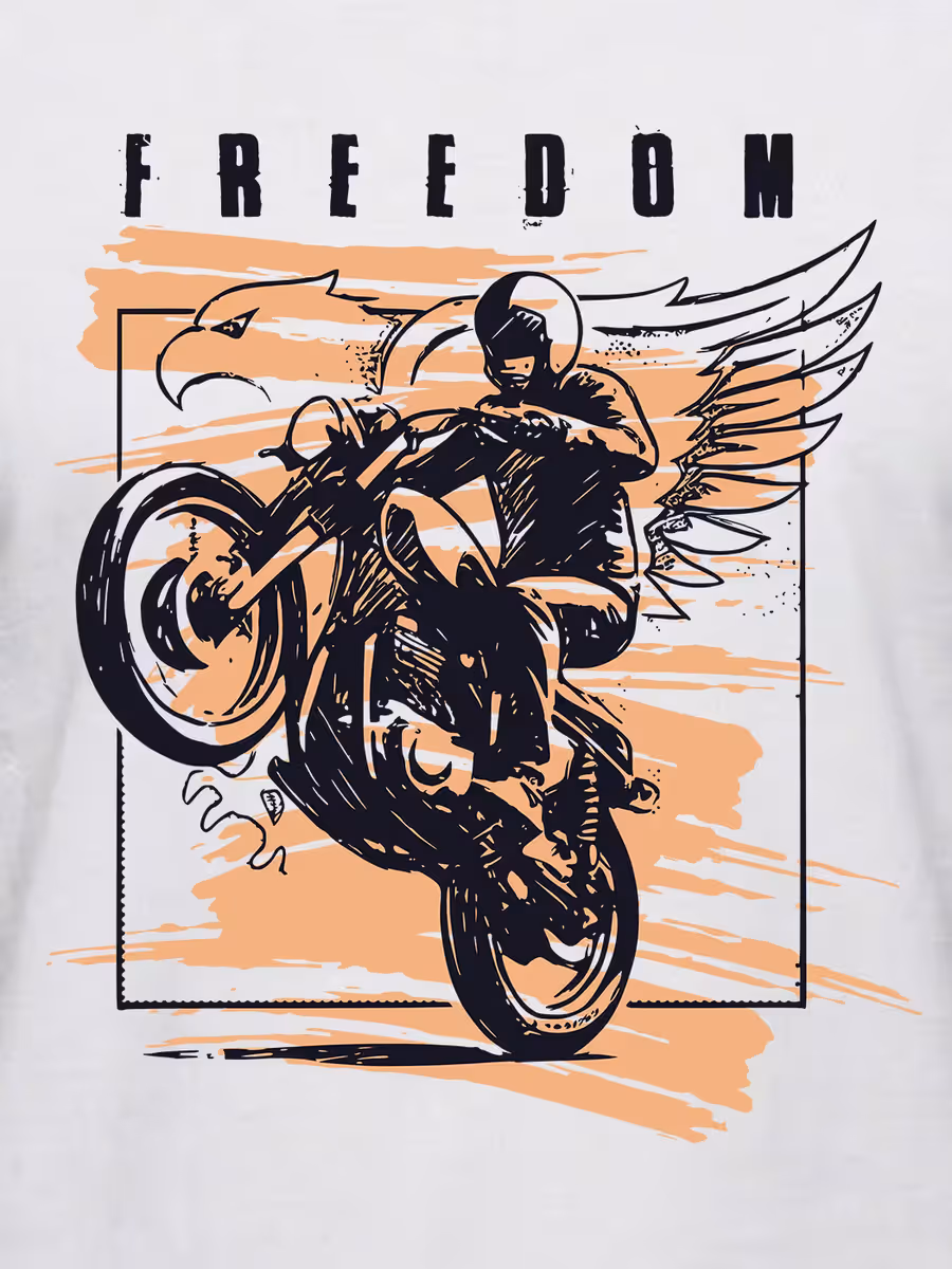 Freedom Ride T-Shirt For Men - Half Sleeve 2