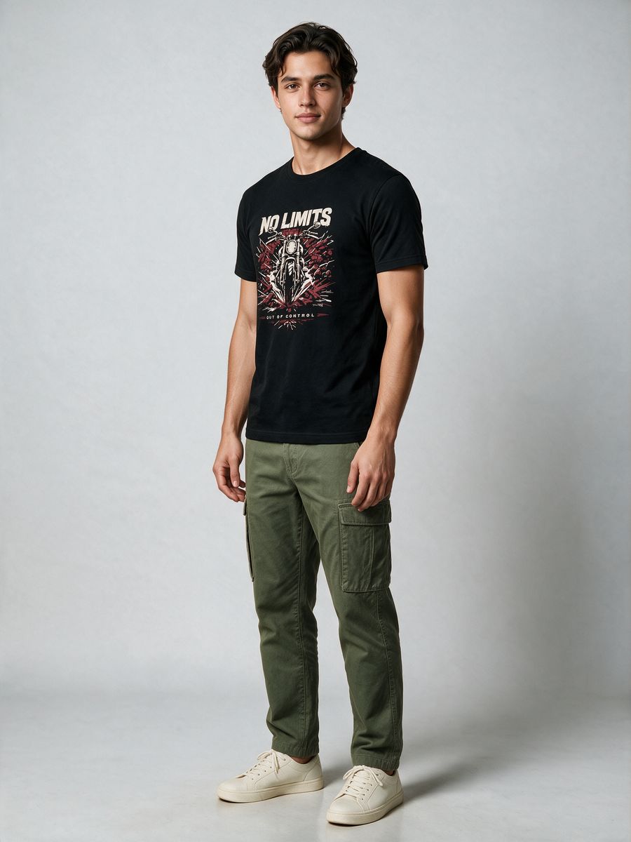 No Limits T-Shirt For Men - Half Sleeve - alternate view 4