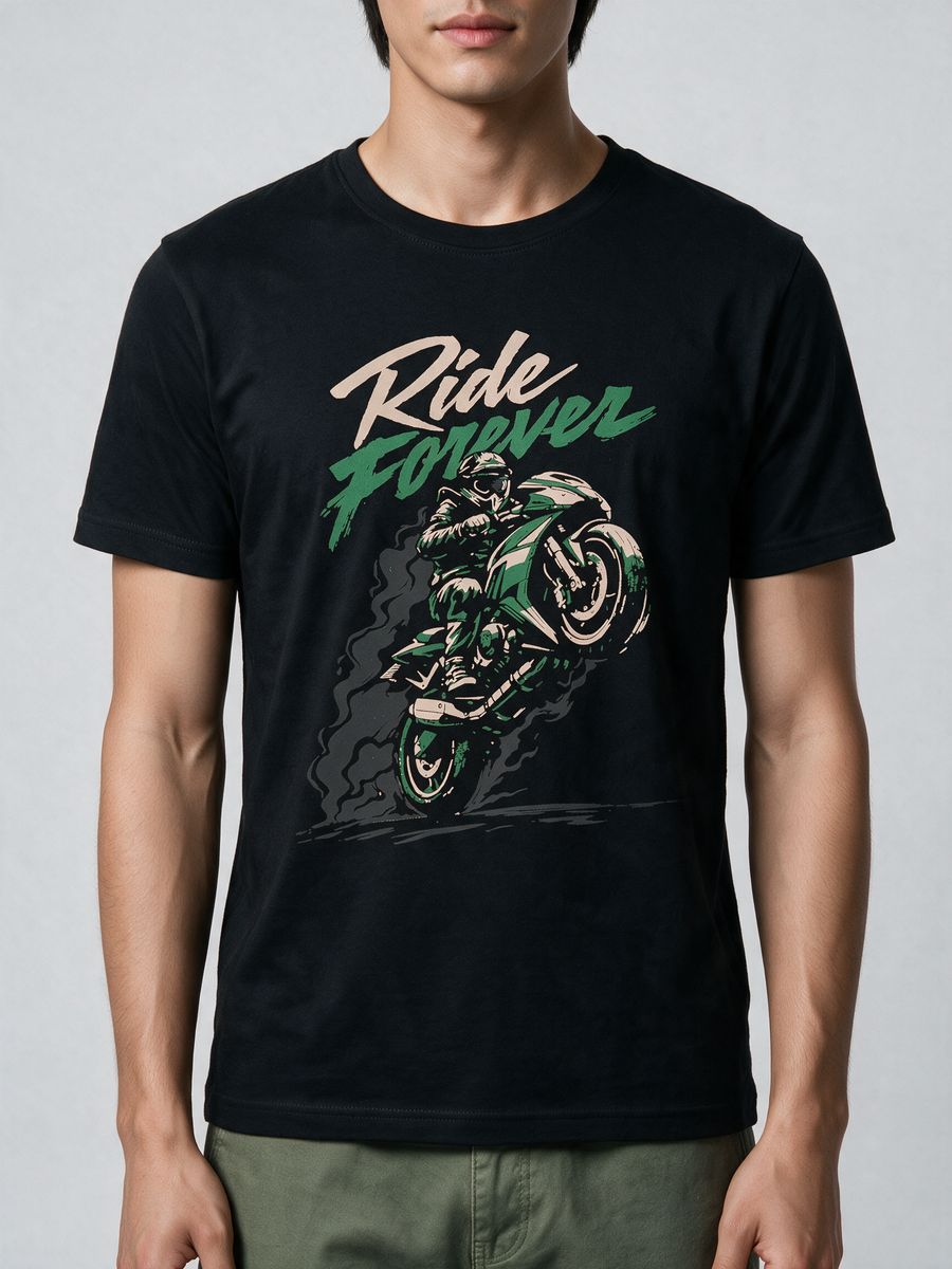 Ride Forever Bike T-Shirt For Men - Half Sleeve - alternate view 5