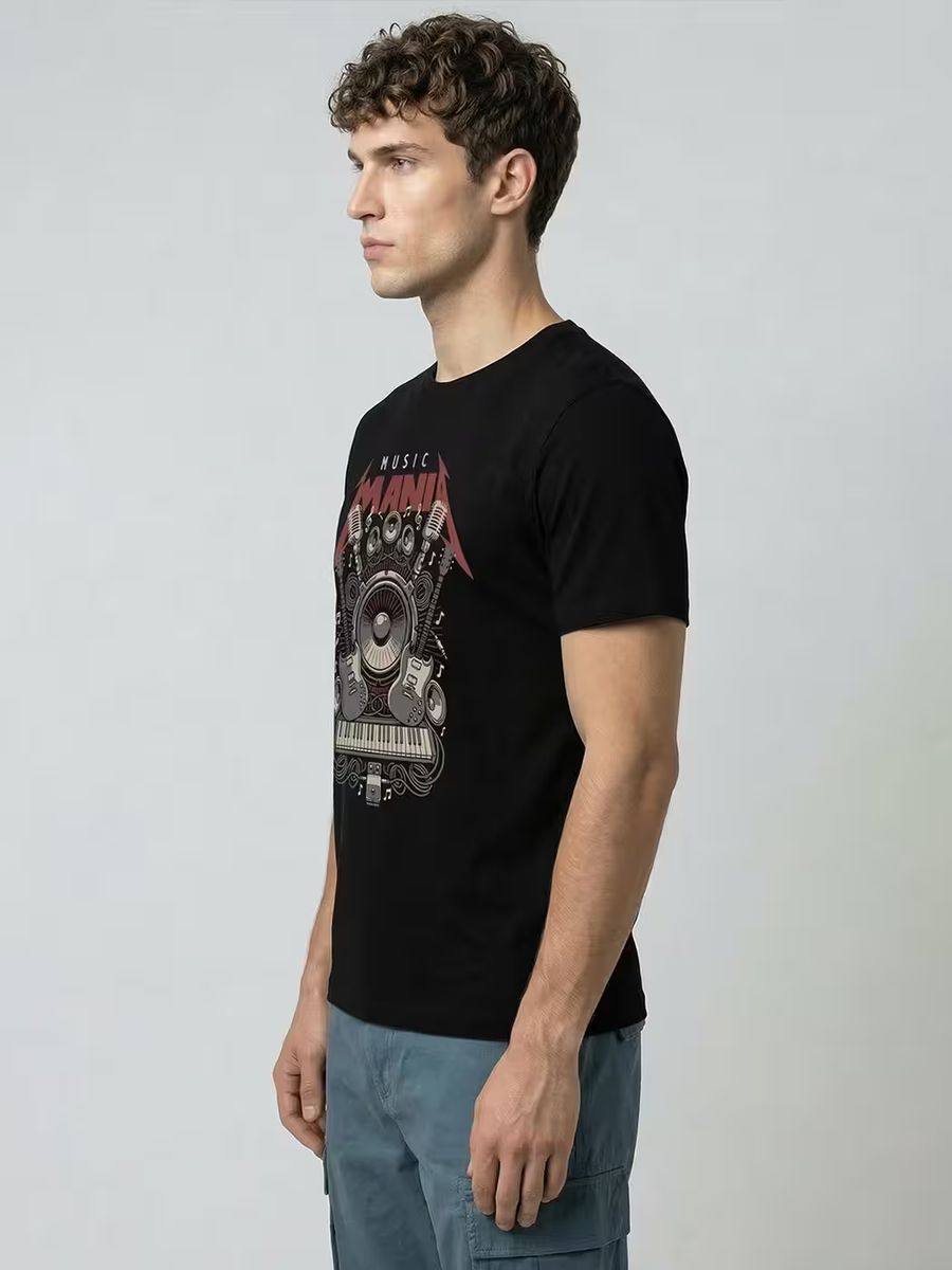 Music Mania T-Shirt For Men - Half Sleeve - alternate view 4
