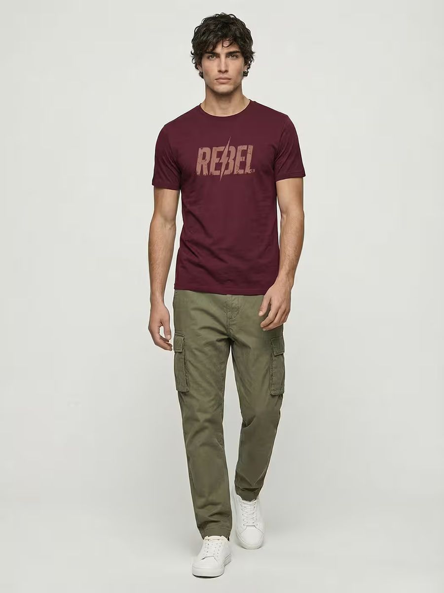 Born Rebel T-Shirt For Men - Half Sleeve 5