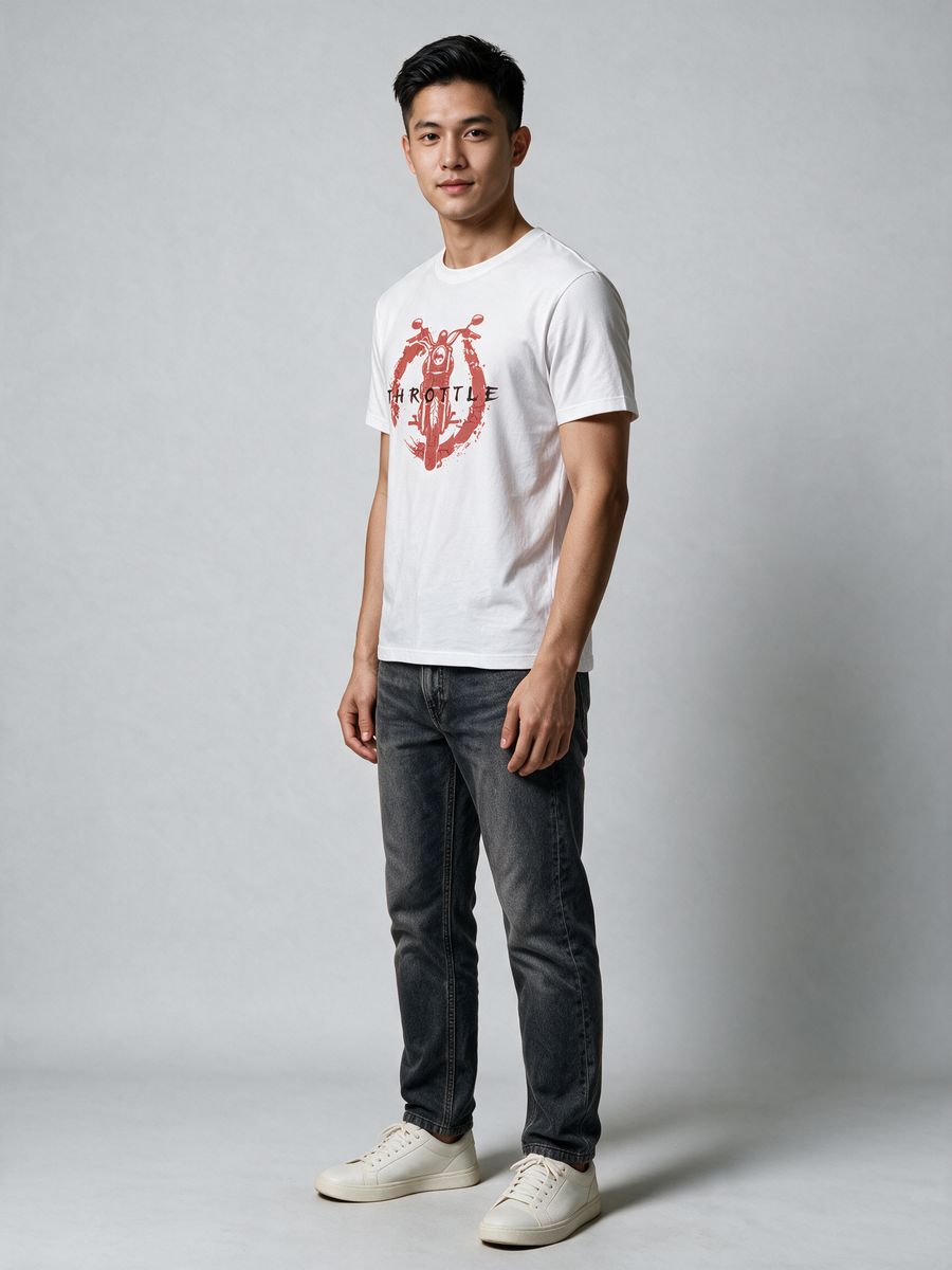 Throttle Rush T-Shirt For Men - Half Sleeve - alternate view 4