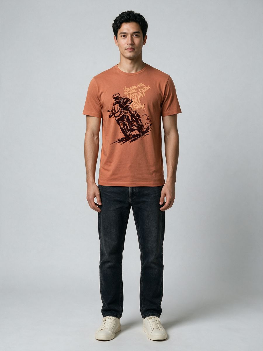 Full Throttle Bike T-Shirt For Men - Half Sleeve - alternate view 6