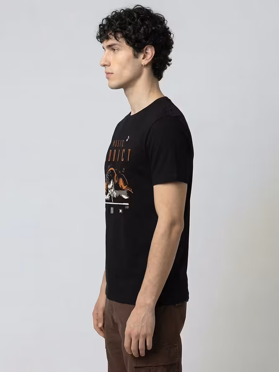 Music Addict T-Shirt For Men - Half Sleeve 4