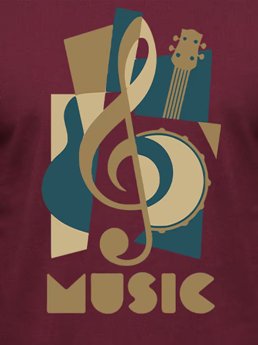 Music Treble T-Shirt For Men - Half Sleeve - alternate view 2