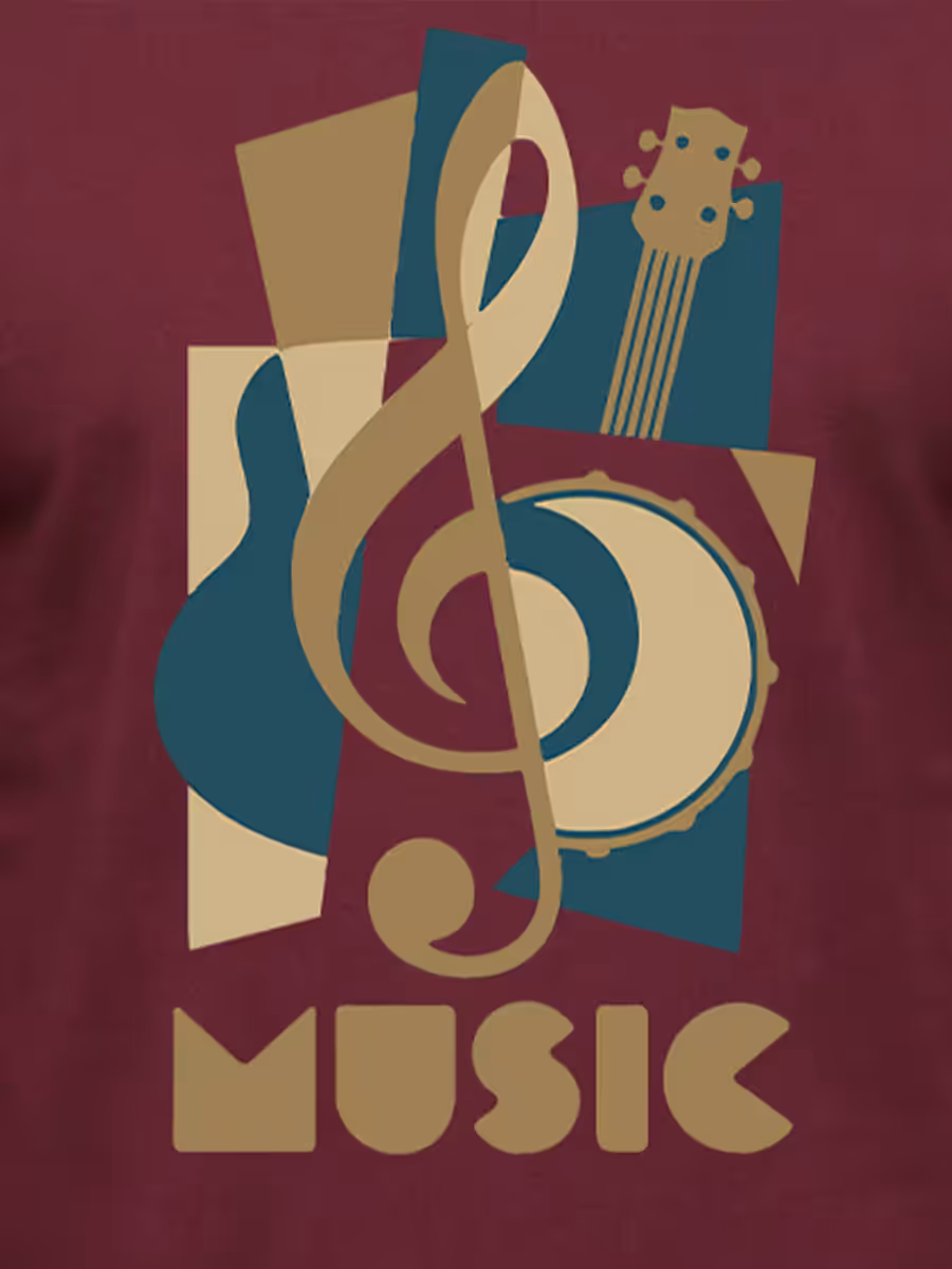 Music Treble T-Shirt For Men - Half Sleeve 2