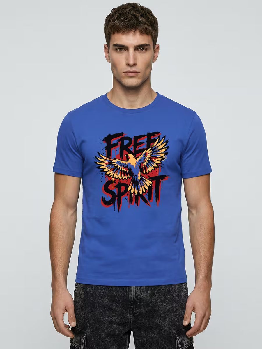 Free Spirit T-Shirt For Men - Half Sleeve