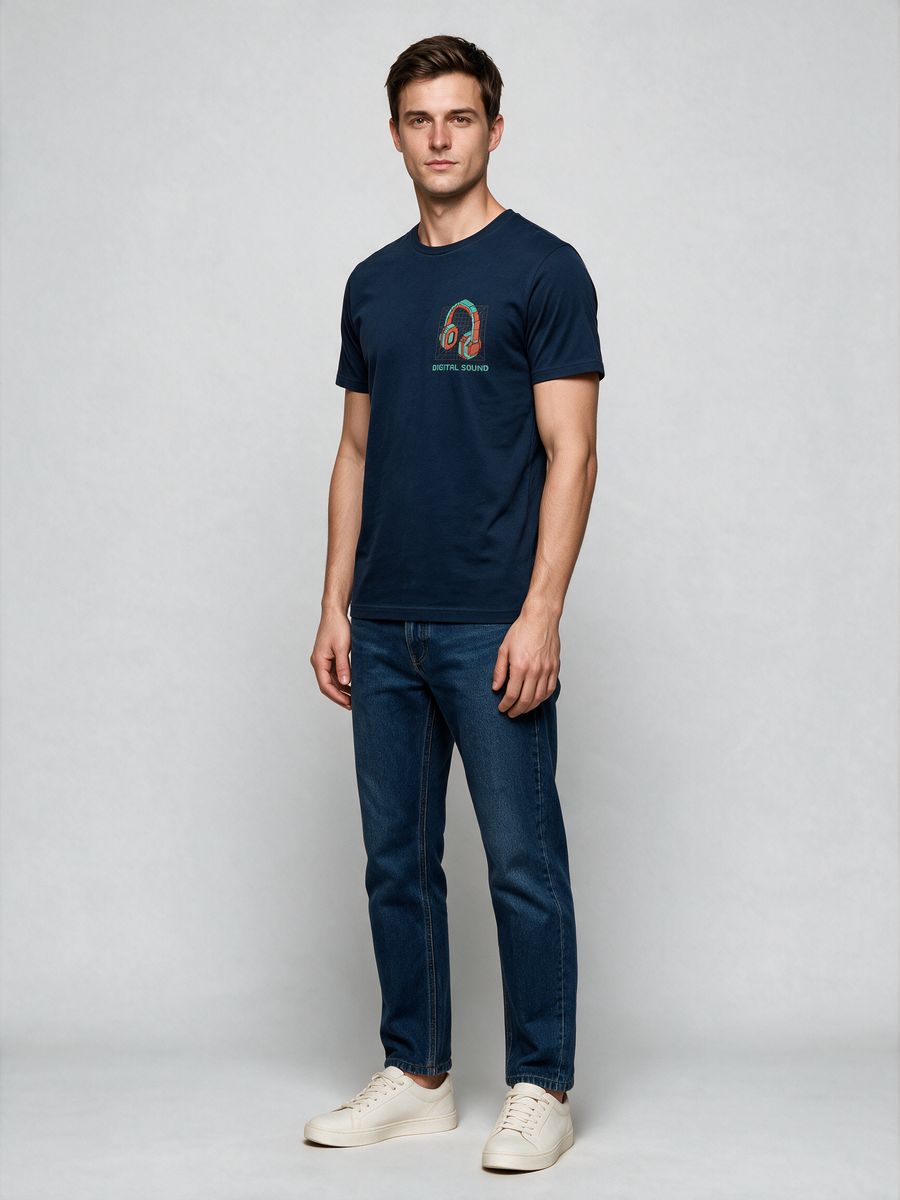 Digital Sound T-Shirt For Men - Half Sleeve - alternate view 4