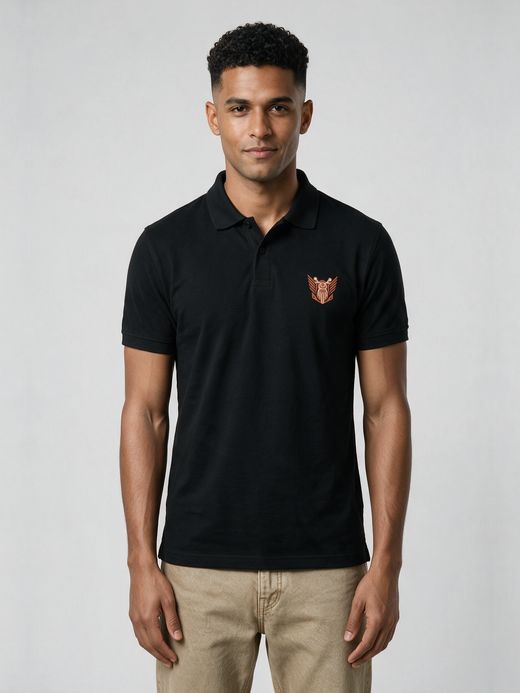 Moto Bike Pocket Print Polo Collar T-Shirt For Men