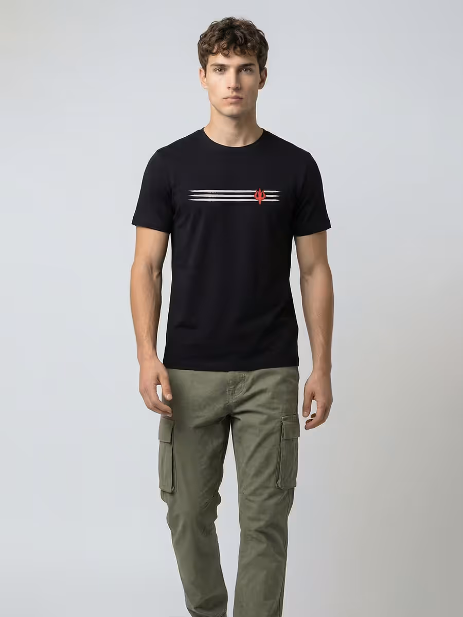 Divine Lines T-Shirt For Men - Half Sleeve 5