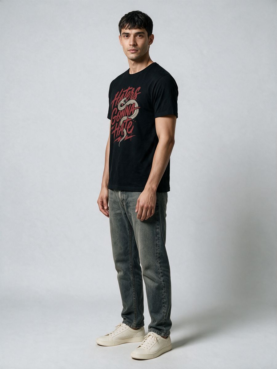 Haters Gonna Hate T-Shirt For Men - Half Sleeve - alternate view 4