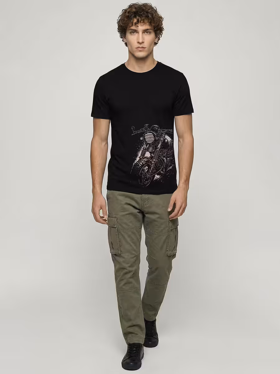 Classic Motorcycle T-Shirt For Men - Half Sleeve 5