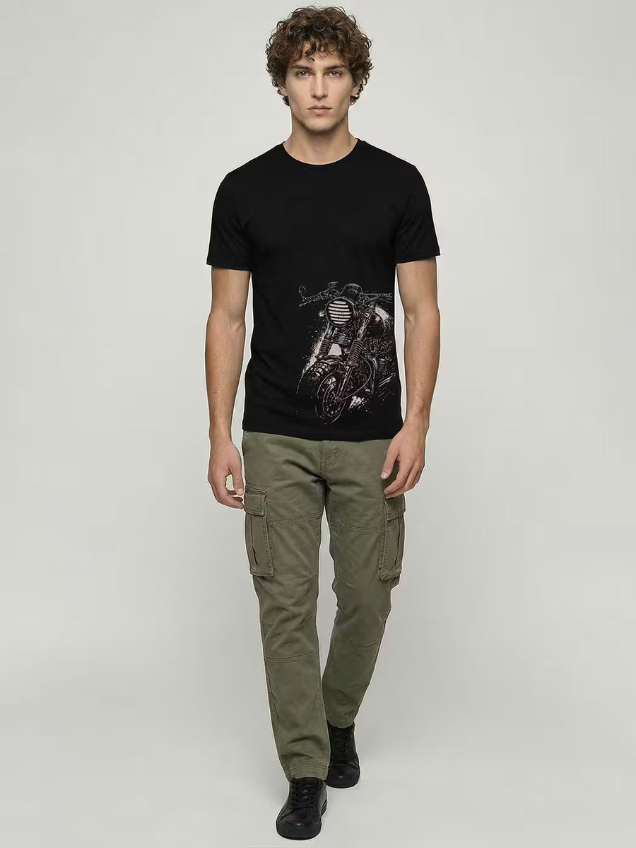 Classic Motorcycle T-Shirt For Men - Half Sleeve 5