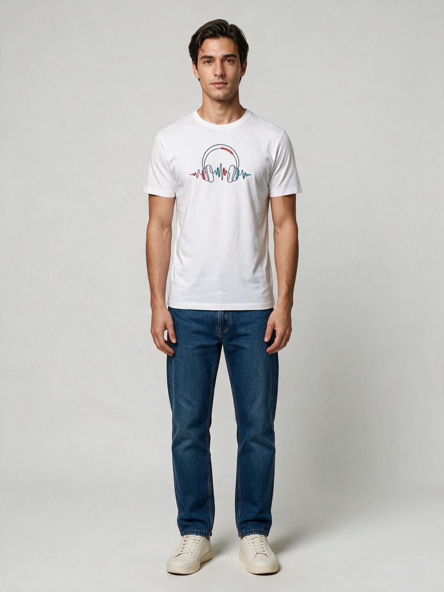 Sound Pulse T-Shirt For Men - Half Sleeve - alternate view 6