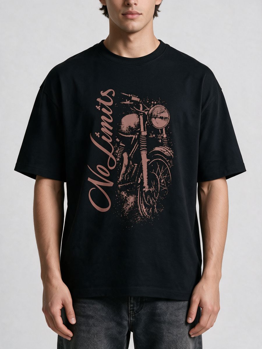 No Limits Bike Streetwear Oversized T-Shirt - alternate view 5