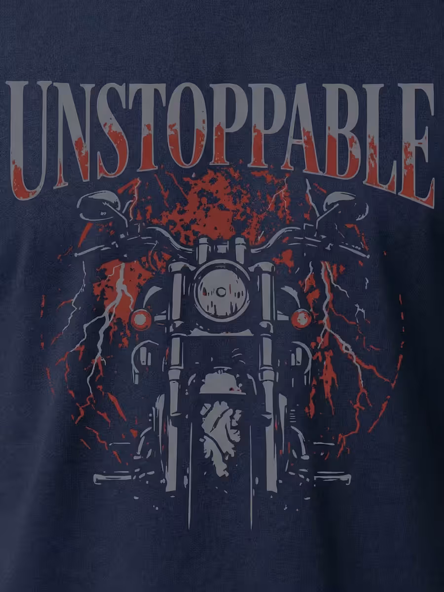 Unstoppable Bike T-Shirt For Men - Half Sleeve 2