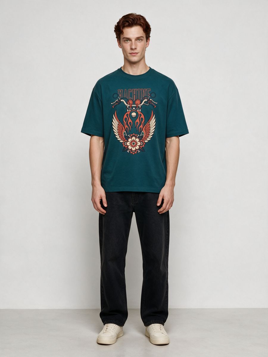Fly Machine Bike Streetwear Oversized T-Shirt - alternate view 6