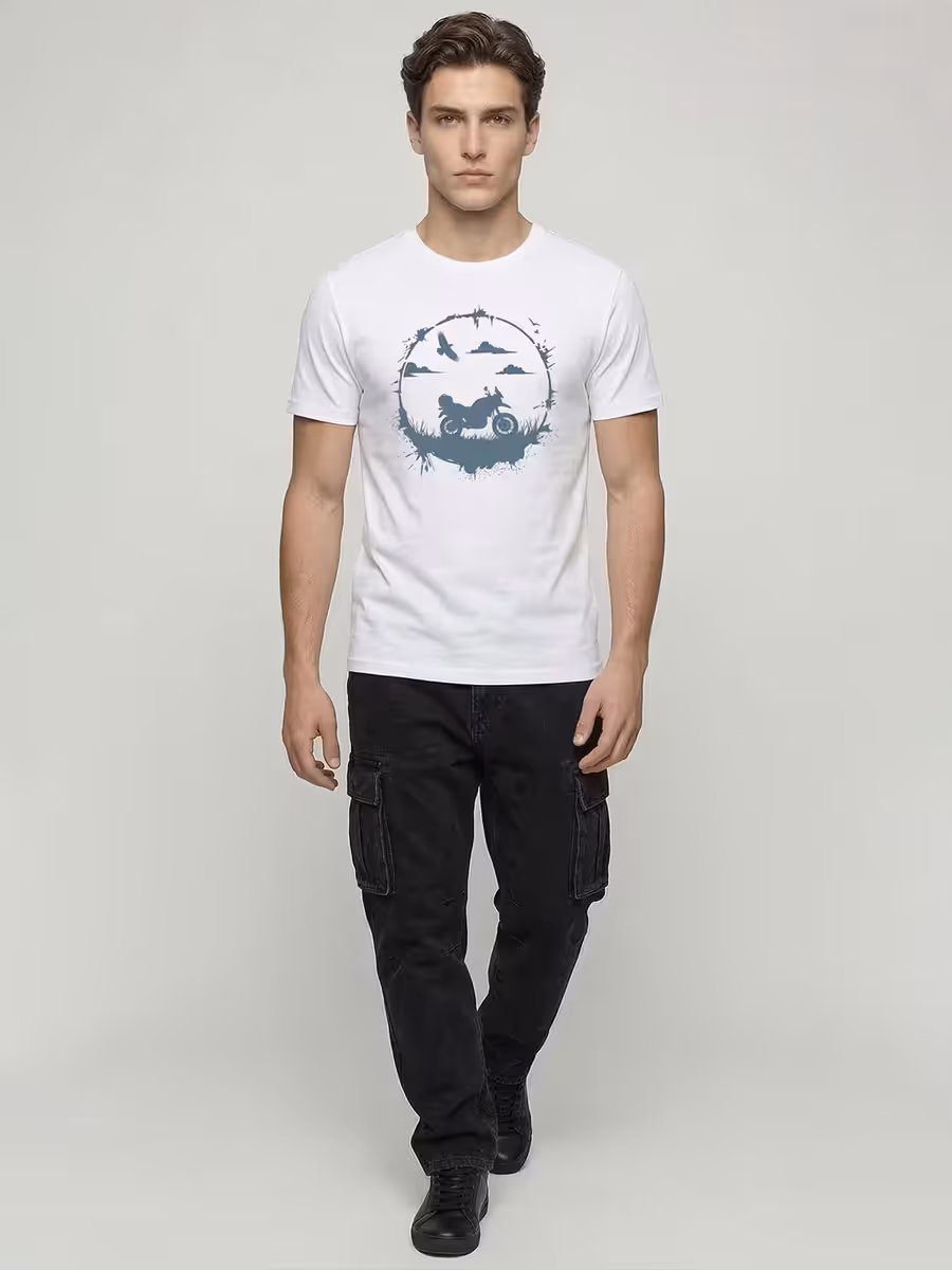 Freedom Rider T-Shirt For Men - Half Sleeve 5