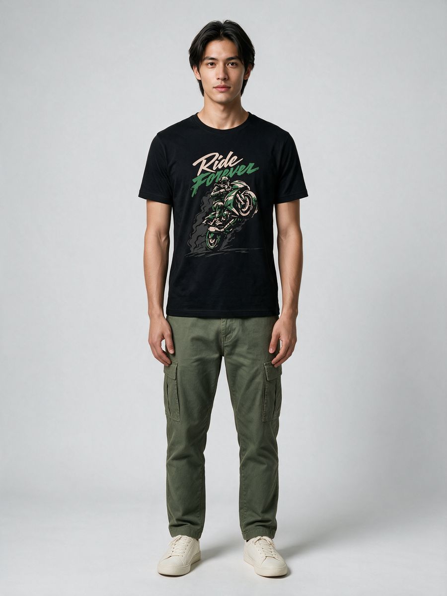 Ride Forever Bike T-Shirt For Men - Half Sleeve - alternate view 6