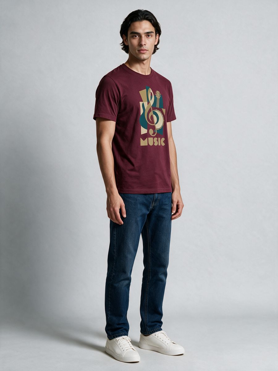 Music Treble T-Shirt For Men - Half Sleeve - alternate view 4