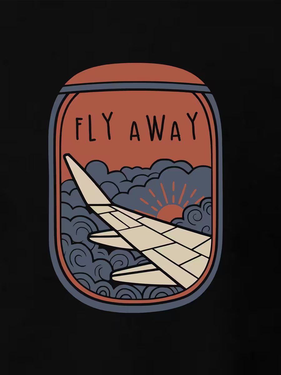 Fly Away T-Shirt For Men - Half Sleeve - alternate view 2