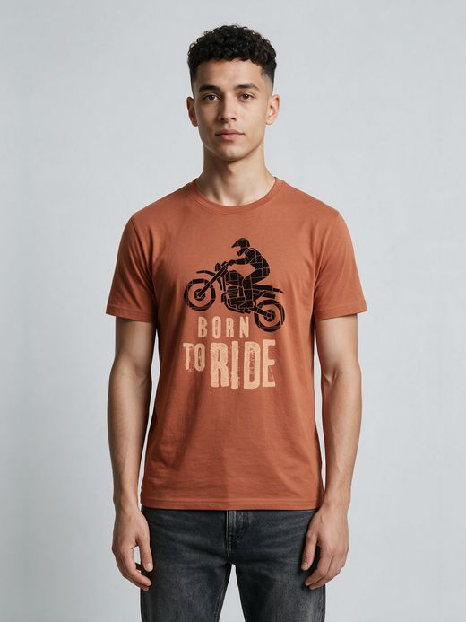 Born Rider T-Shirt For Men - Half Sleeve
