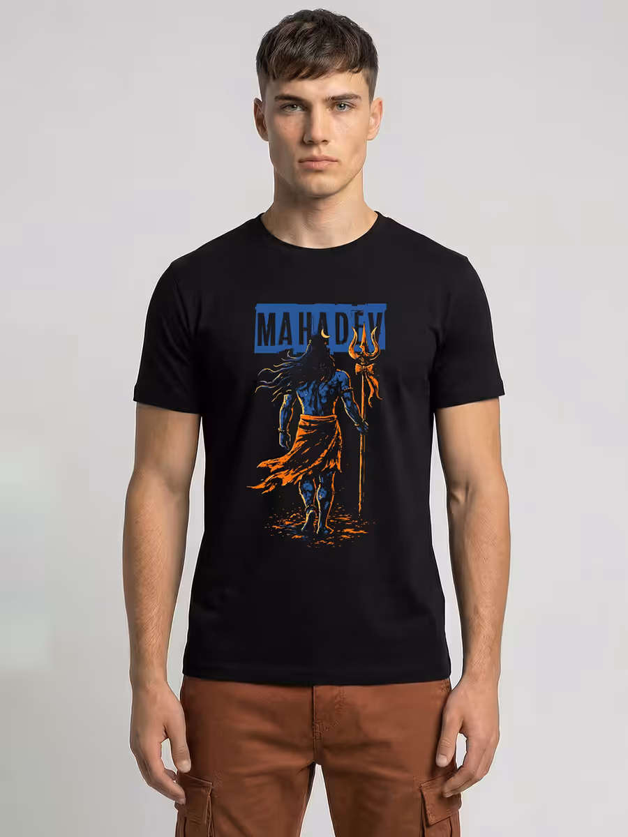 Trishul Warrior T-Shirt For Men - Half Sleeve