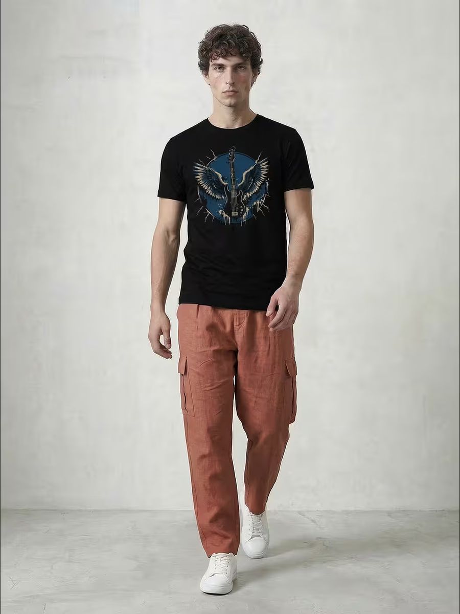 Wings Of Music T-Shirt For Men - Half Sleeve 5