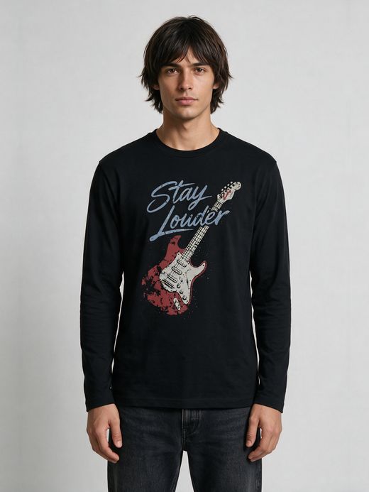 Stay Louder Music T-Shirt For Men - Full Sleeve