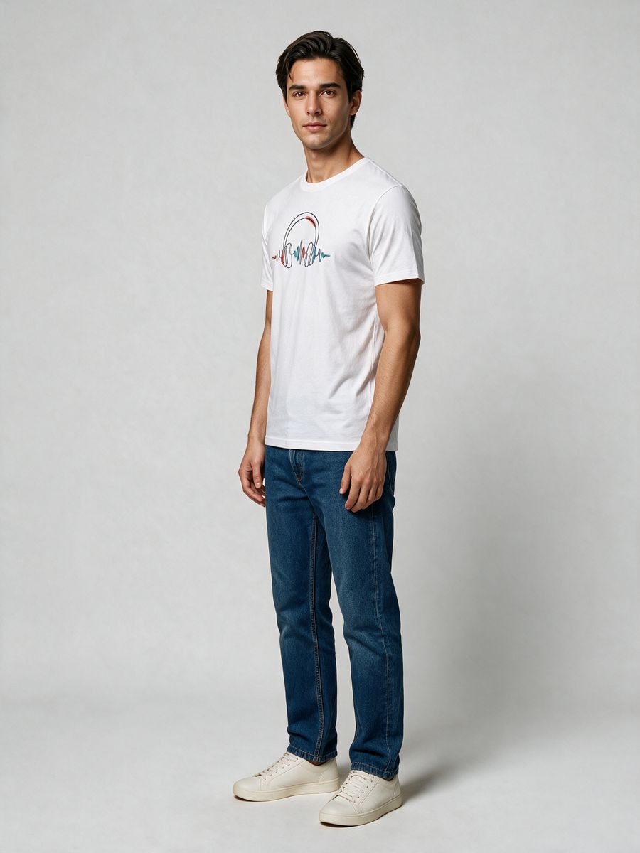 Sound Pulse T-Shirt For Men - Half Sleeve - alternate view 4