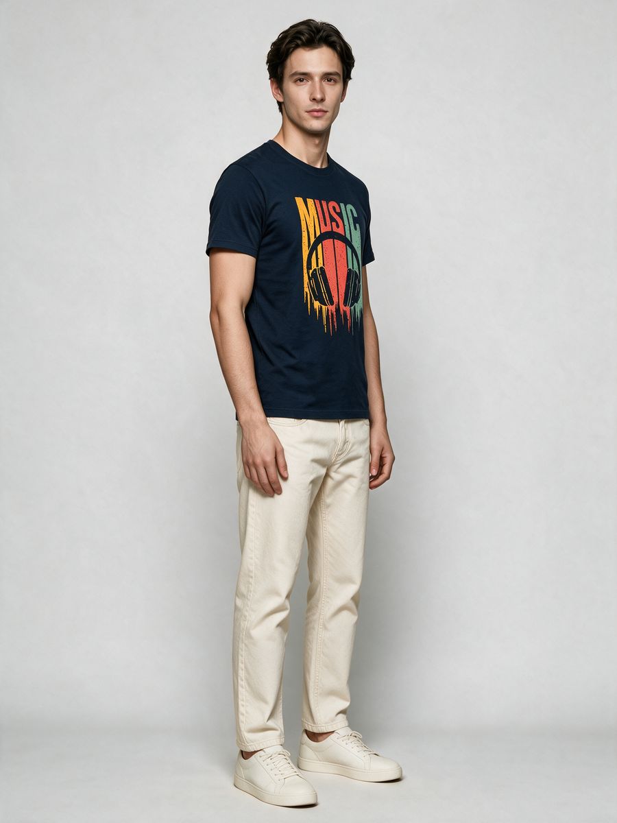 Music T-Shirt For Men - Half Sleeve - alternate view 4