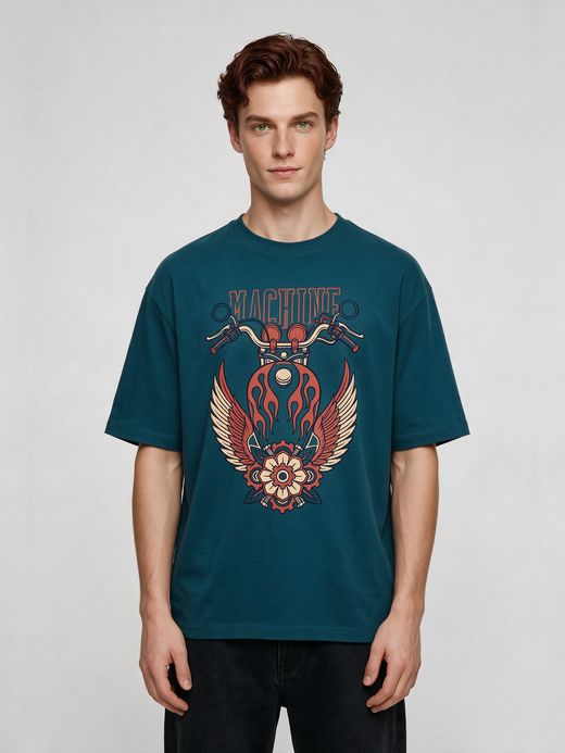 Fly Machine Bike Streetwear Oversized T-Shirt