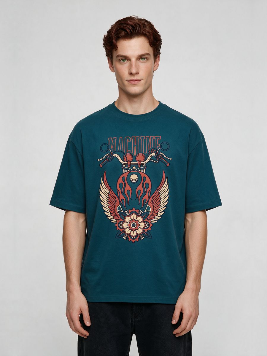 Fly Machine Bike Streetwear Oversized T-Shirt