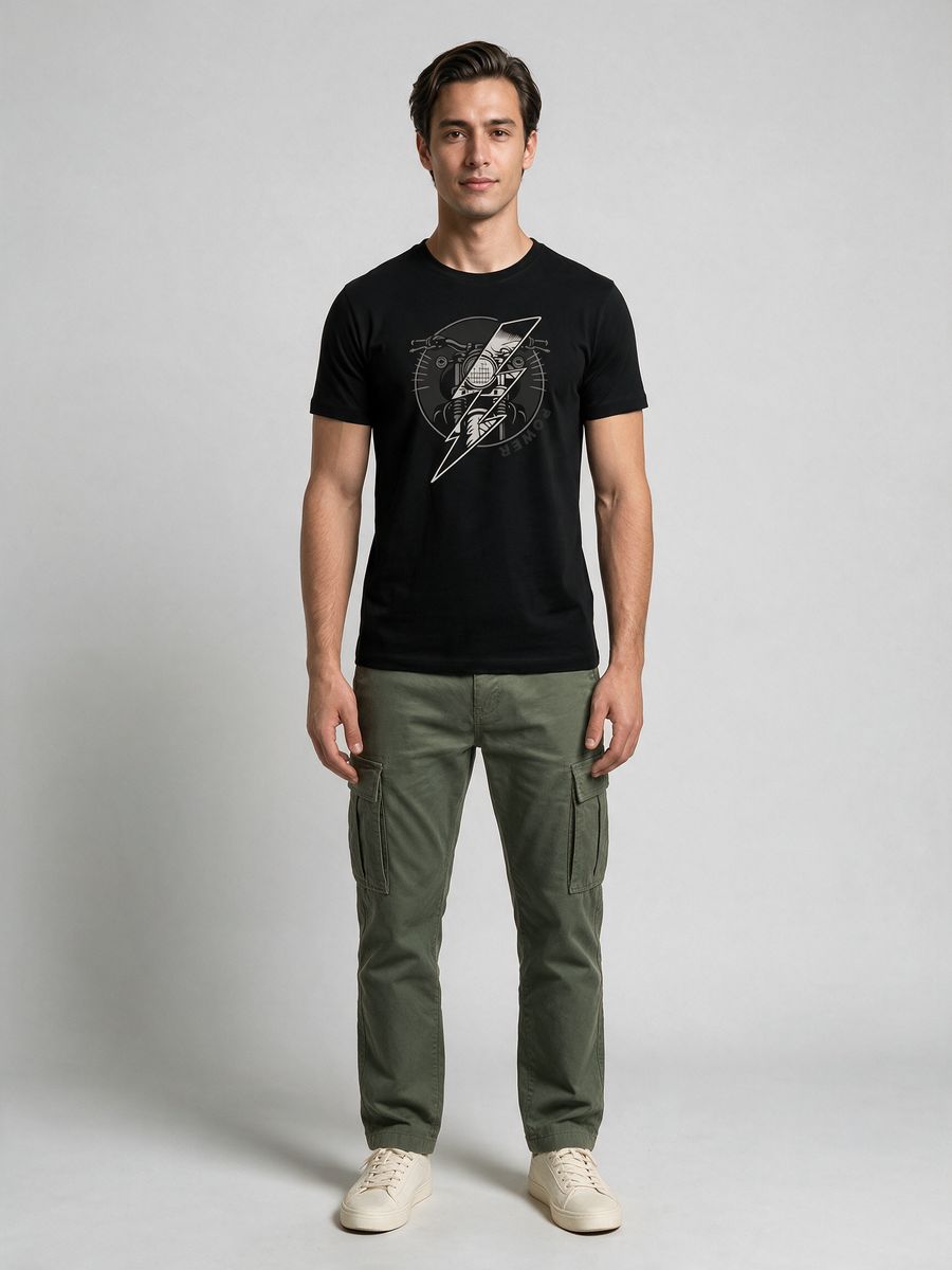 Power Rider T-Shirt For Men - Half Sleeve - alternate view 6