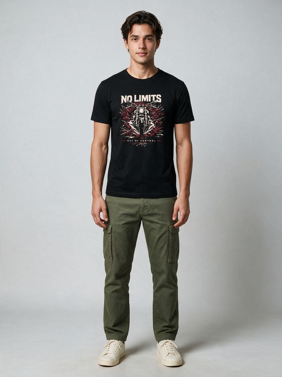 No Limits T-Shirt For Men - Half Sleeve - alternate view 6
