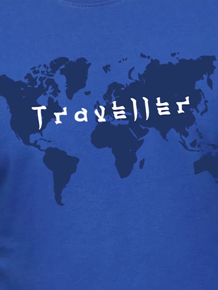 Traveller World T-Shirt For Men - Half Sleeve - alternate view 2