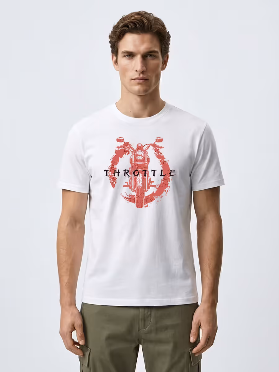 Throttle Rush T-Shirt For Men - Half Sleeve