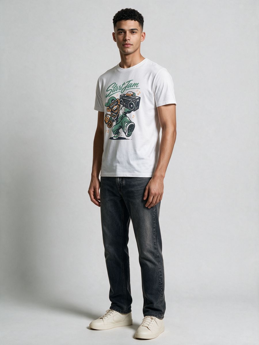 Start Jam T-Shirt For Men - Half Sleeve - alternate view 4