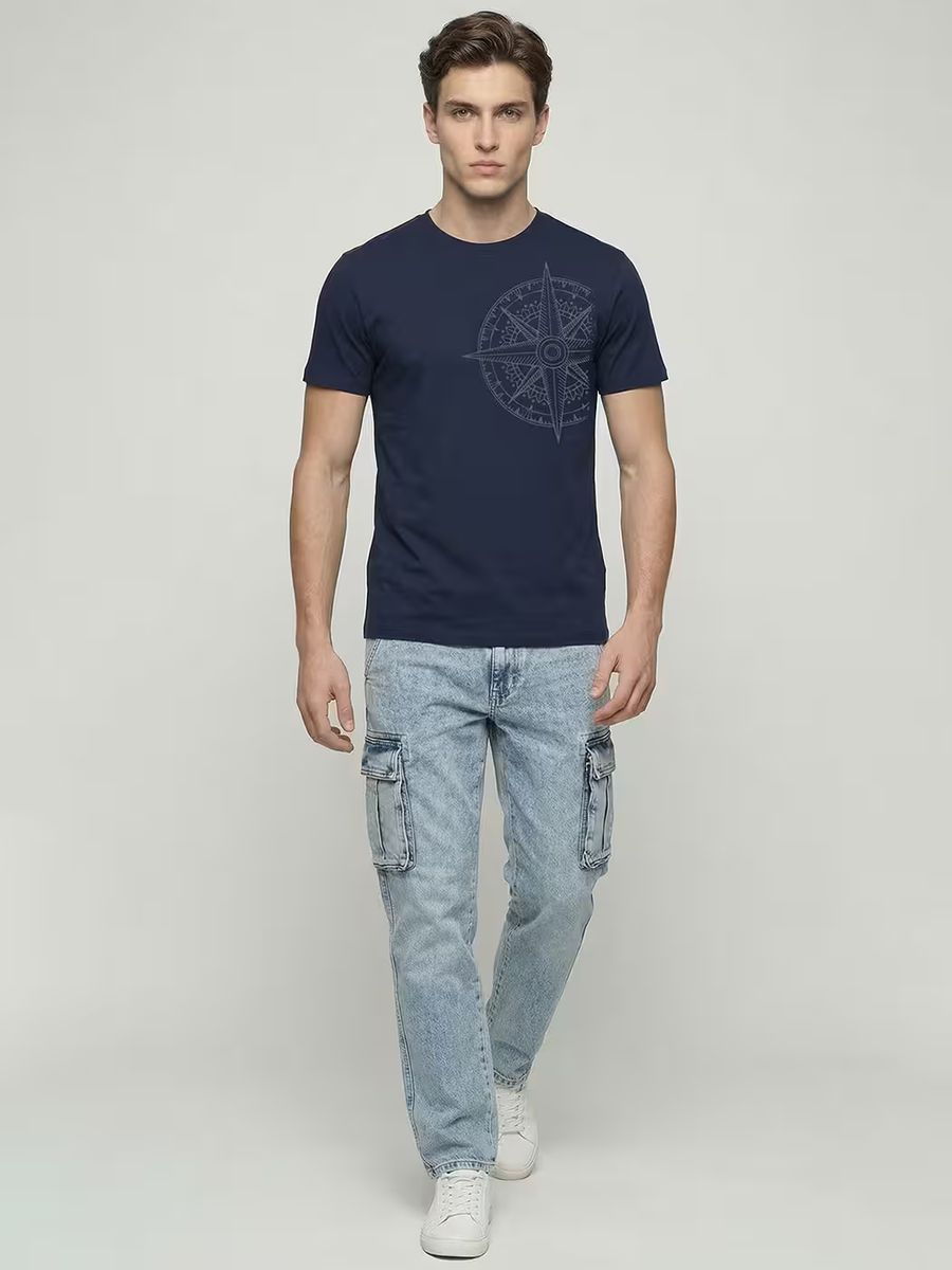 Compass Graphic T-Shirt For Men - Half Sleeve - alternate view 5