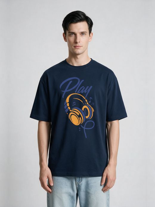 Play Music Streetwear Oversized T-Shirt